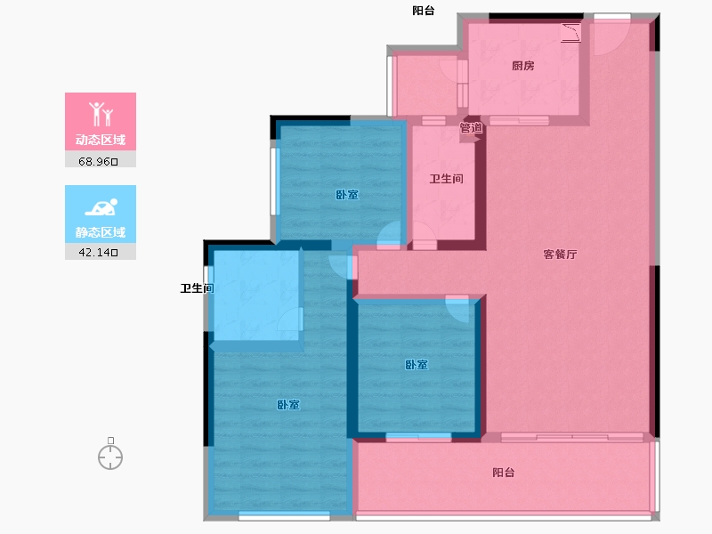 四川省-成都市-阳光城半山悦-98.00-户型库-动静分区