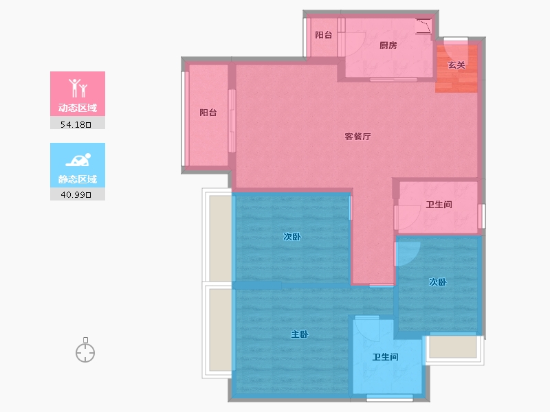 贵州省-贵阳市-1号码头-85.33-户型库-动静分区