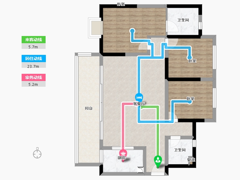 四川省-成都市-阳光城半山悦-98.25-户型库-动静线