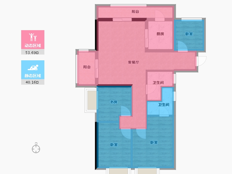 云南省-昆明市-红星天悦-82.99-户型库-动静分区