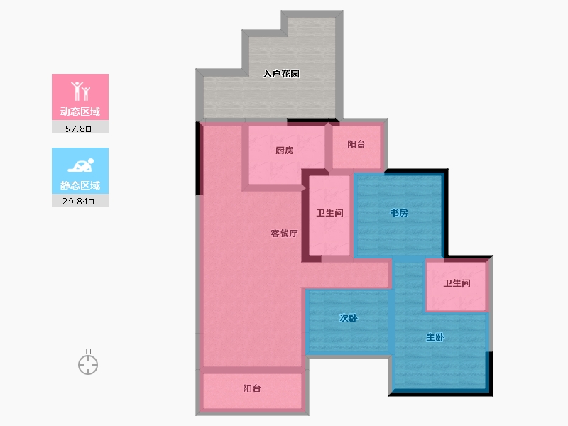 贵州省-贵阳市-中铁悦龙南山-90.23-户型库-动静分区