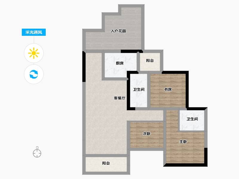 贵州省-贵阳市-中铁悦龙南山-90.23-户型库-采光通风