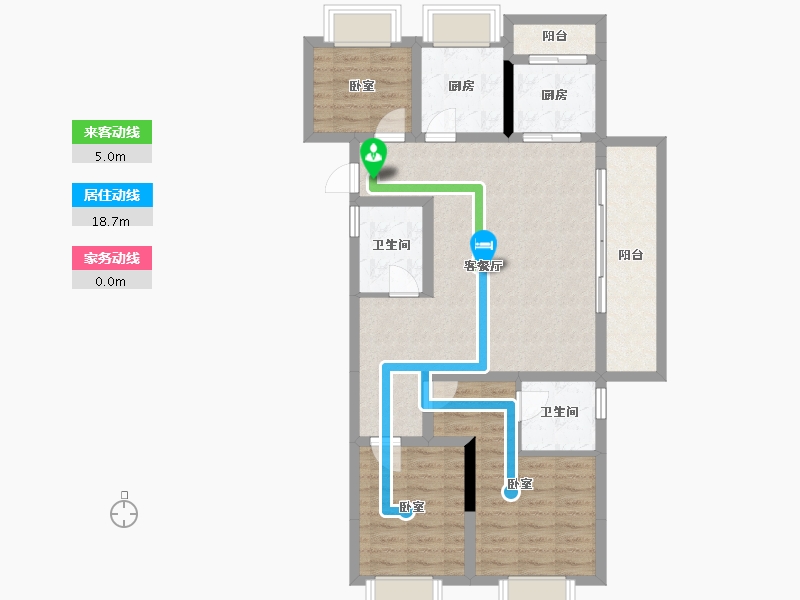 云南省-昆明市-俊发俊云峰-91.45-户型库-动静线