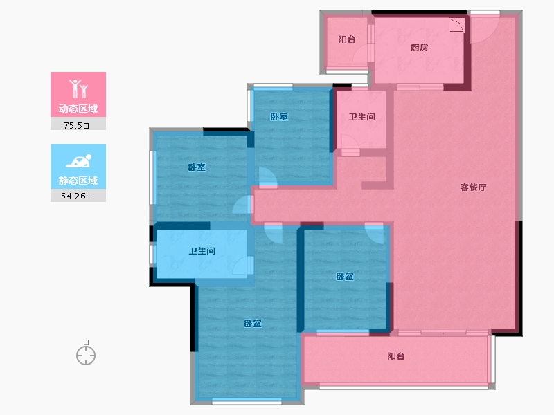 四川省-成都市-阳光城半山悦-113.99-户型库-动静分区