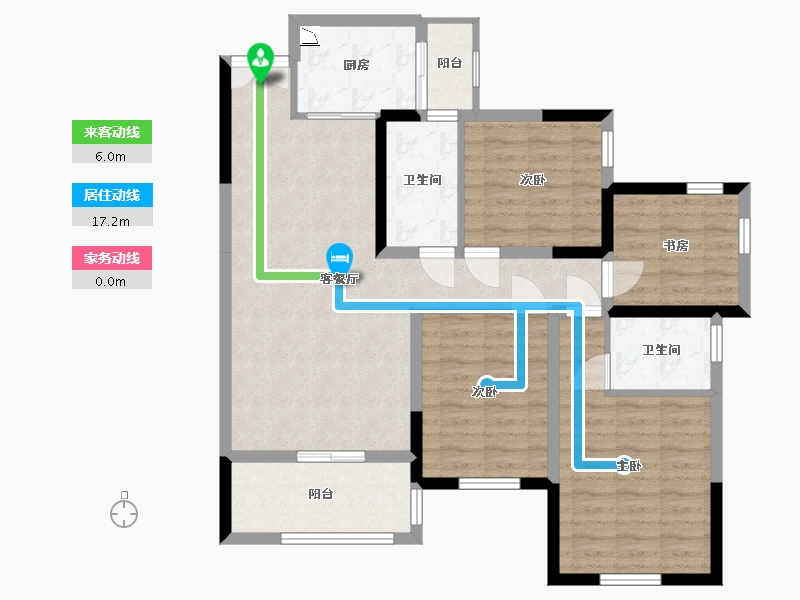 四川省-巴中市-容邦·柏润四季城-95.81-户型库-动静线