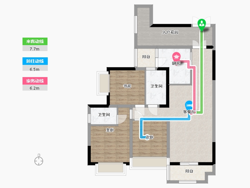 贵州省-贵阳市-中铁悦龙南山-93.93-户型库-动静线