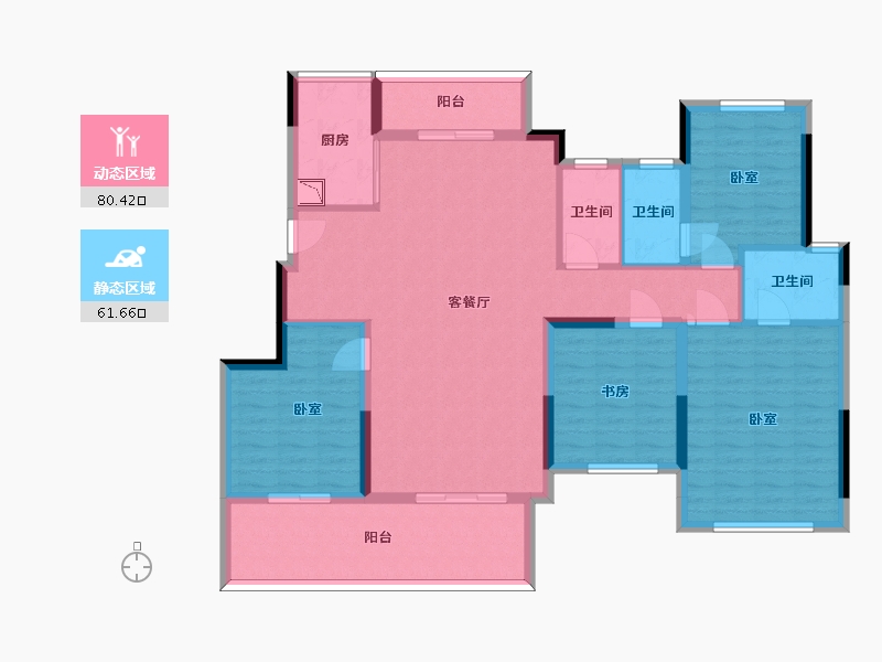 四川省-眉山市-龙光眉山玖龙府-127.98-户型库-动静分区