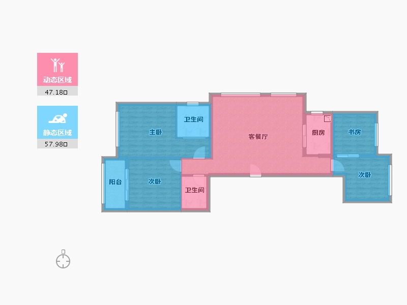 浙江省-嘉兴市-紫宸华府-94.26-户型库-动静分区