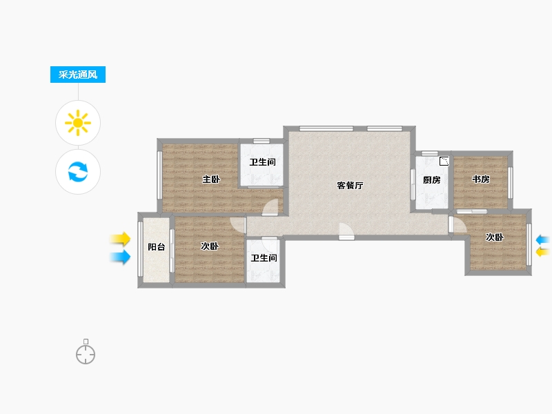 浙江省-嘉兴市-紫宸华府-94.26-户型库-采光通风