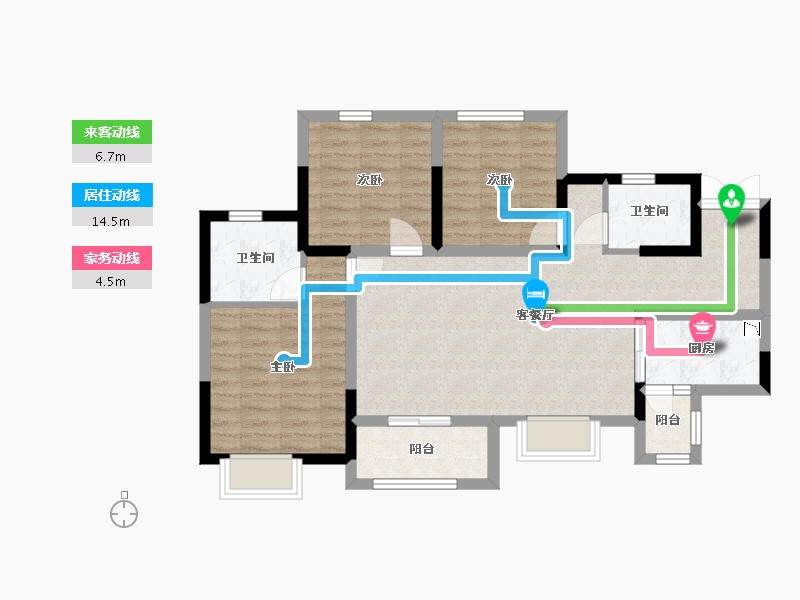 四川省-巴中市-华兴·优筑·天誉-81.03-户型库-动静线