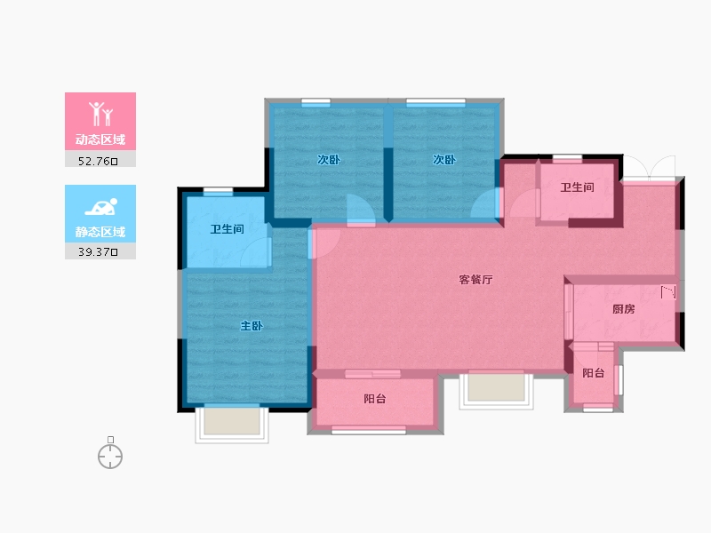 四川省-巴中市-华兴·优筑·天誉-81.03-户型库-动静分区