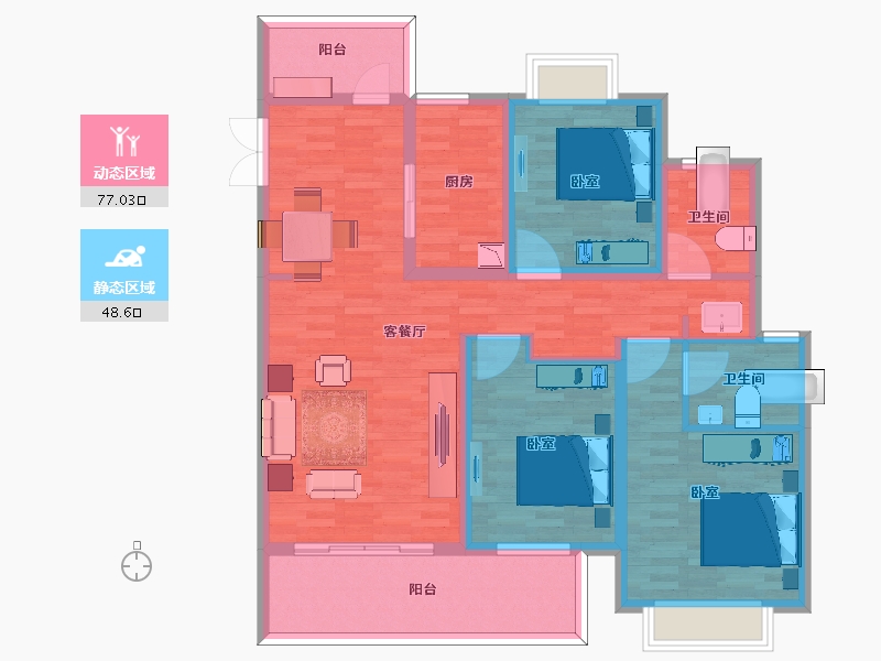 云南省-昆明市-中交金地中央公园-112.00-户型库-动静分区