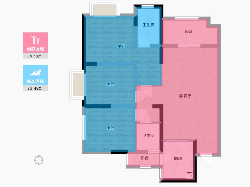 四川省-巴中市-华兴·优筑·天誉-75.94-户型库-动静分区