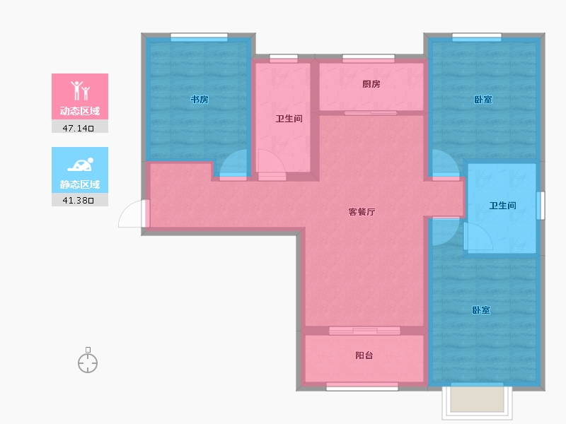 河北省-石家庄市-远洋安联万和学府-78.30-户型库-动静分区