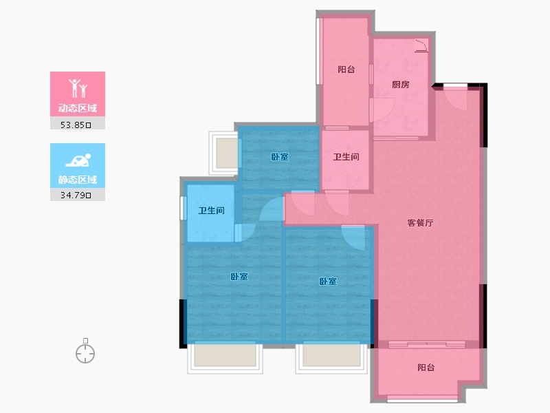 四川省-成都市-中瑞天悦天玺-79.22-户型库-动静分区