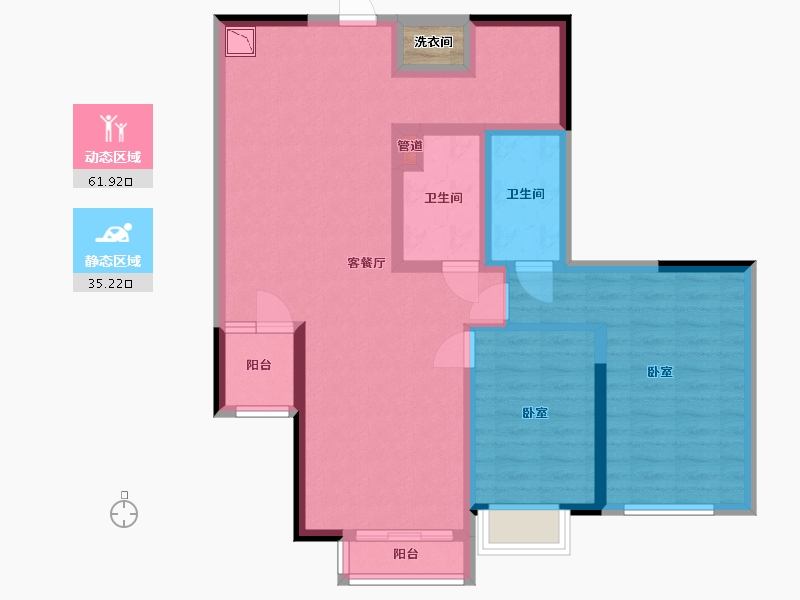 四川省-成都市-华府金沙名城-86.78-户型库-动静分区