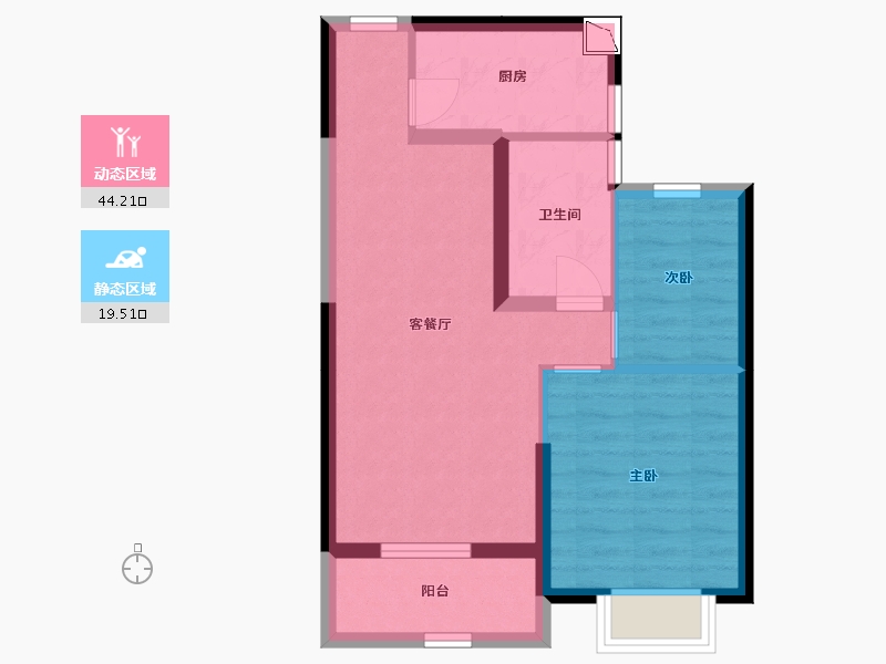 河北省-石家庄市-昆明恒大国际健康城-56.35-户型库-动静分区