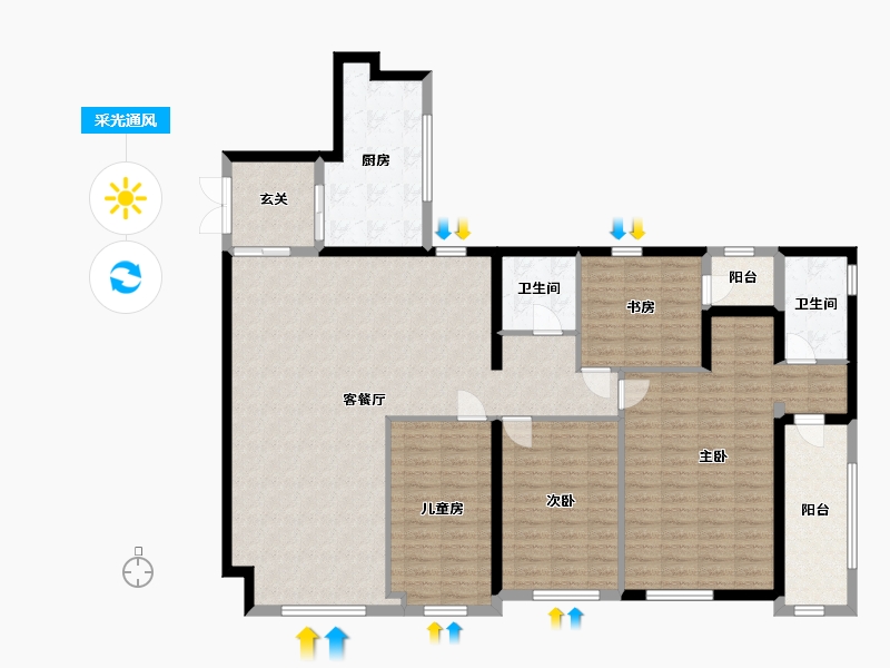 福建省-福州市-天泽江鼎-152.00-户型库-采光通风