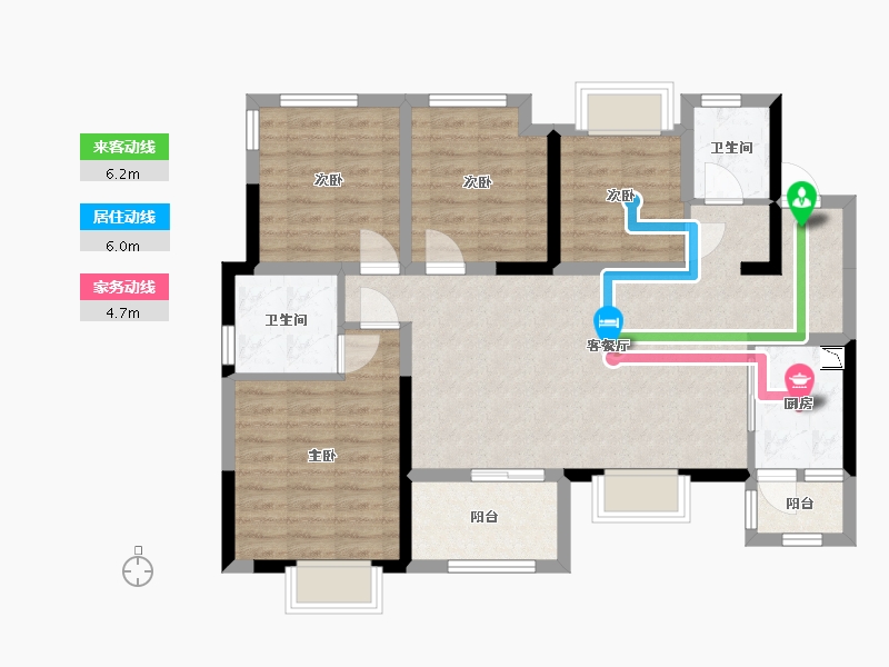 四川省-巴中市-华兴·优筑·天誉-91.63-户型库-动静线