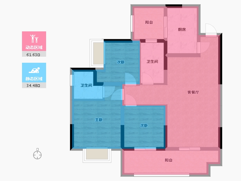 四川省-巴中市-泰诚·中央公园-84.94-户型库-动静分区