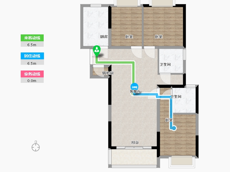 贵州省-安顺市-名仕豪庭-101.55-户型库-动静线