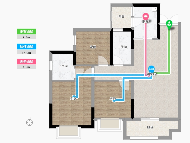 四川省-巴中市-华兴·优筑·天誉-77.69-户型库-动静线