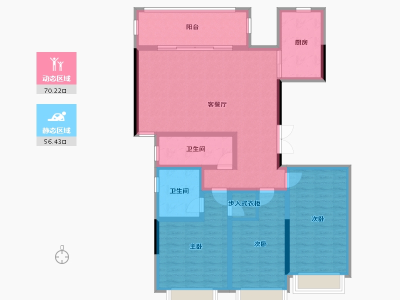 贵州省-遵义市-山湖海瑞府-113.32-户型库-动静分区