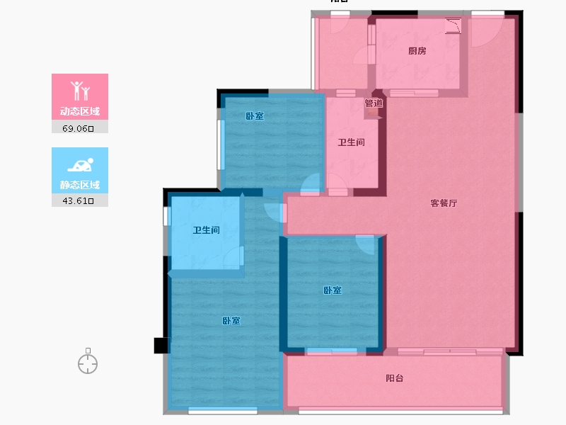 四川省-成都市-阳光城半山悦-100.00-户型库-动静分区