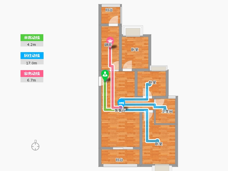 河北省-邯郸市-恒大翡翠御庭-78.00-户型库-动静线