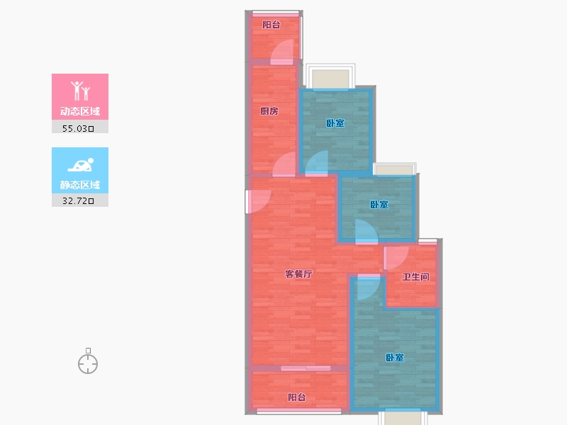 河北省-邯郸市-恒大翡翠御庭-78.00-户型库-动静分区