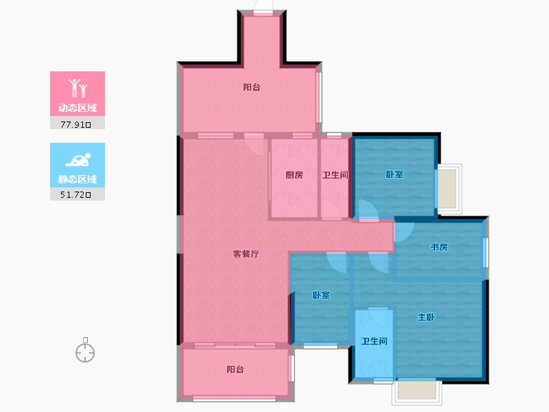 云南省-昆明市-御龙春晓-116.98-户型库-动静分区