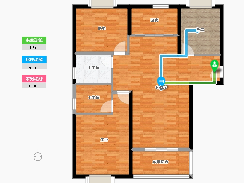 河北省-邯郸市-恒大翡翠御庭-93.81-户型库-动静线