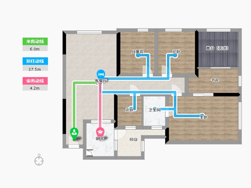 四川省-巴中市-云城·书香美邸-98.38-户型库-动静线