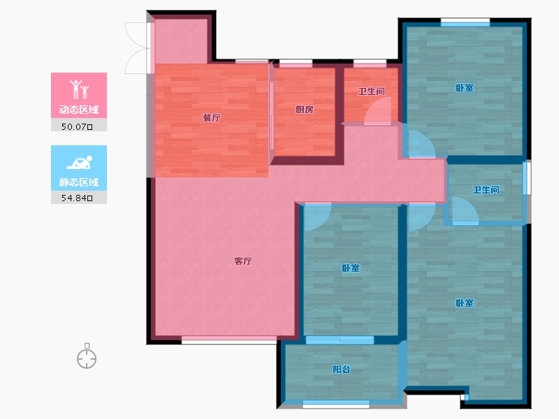 河北省-邯郸市-荣盛锦绣德园-94.15-户型库-动静分区