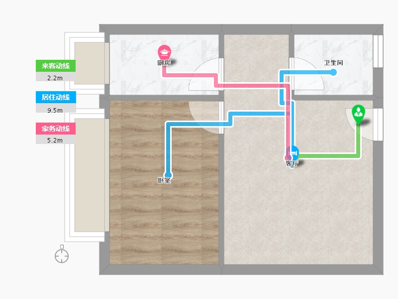 河北省-石家庄市-光华里悦公馆-34.57-户型库-动静线