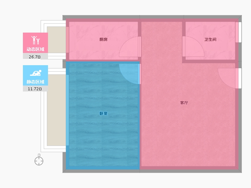 河北省-石家庄市-光华里悦公馆-34.57-户型库-动静分区