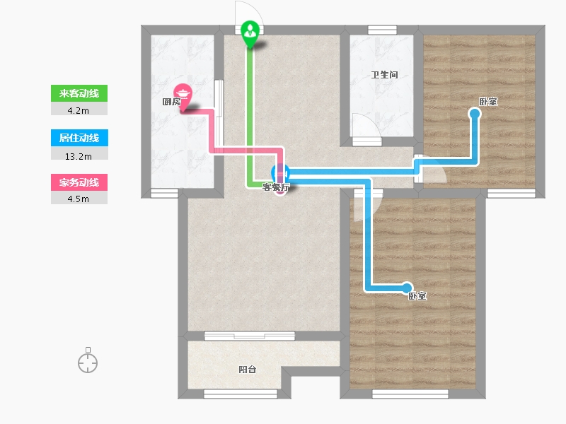 河北省-石家庄市-天功颂园-72.00-户型库-动静线