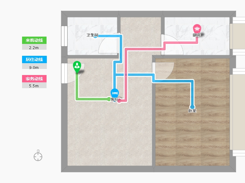 河北省-石家庄市-光华里悦公馆-35.08-户型库-动静线