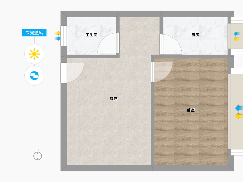 河北省-石家庄市-光华里悦公馆-35.08-户型库-采光通风