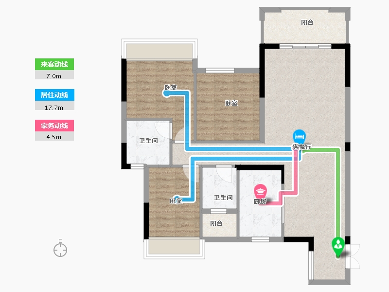 贵州省-安顺市-中鼎天悦-95.86-户型库-动静线