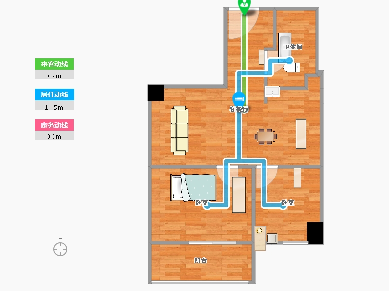 河北省-邯郸市-宝盛西城国际-55.40-户型库-动静线