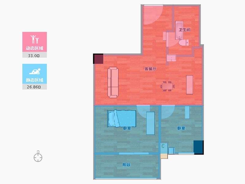 河北省-邯郸市-宝盛西城国际-55.40-户型库-动静分区