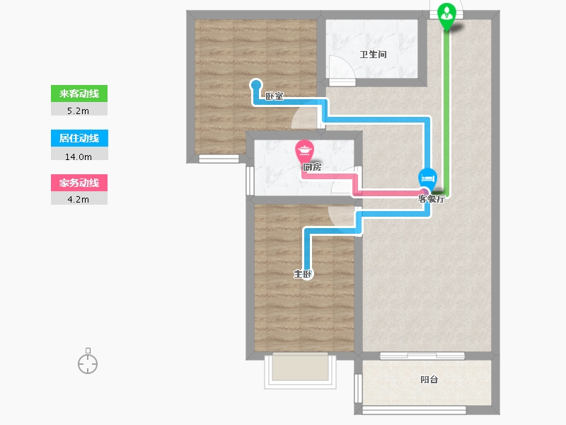 河北省-石家庄市-厚德·中央锦城-76.09-户型库-动静线