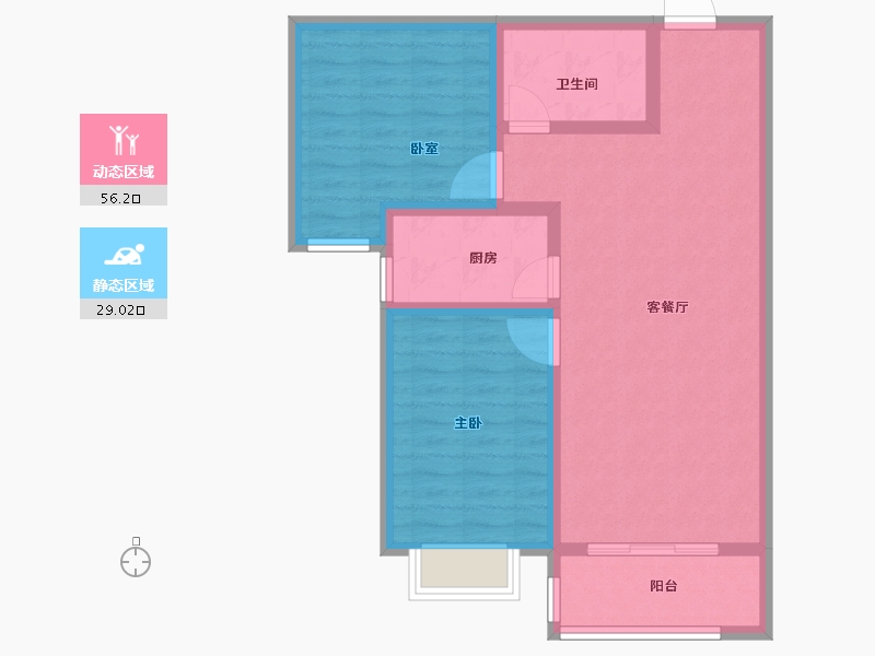 河北省-石家庄市-厚德·中央锦城-76.09-户型库-动静分区