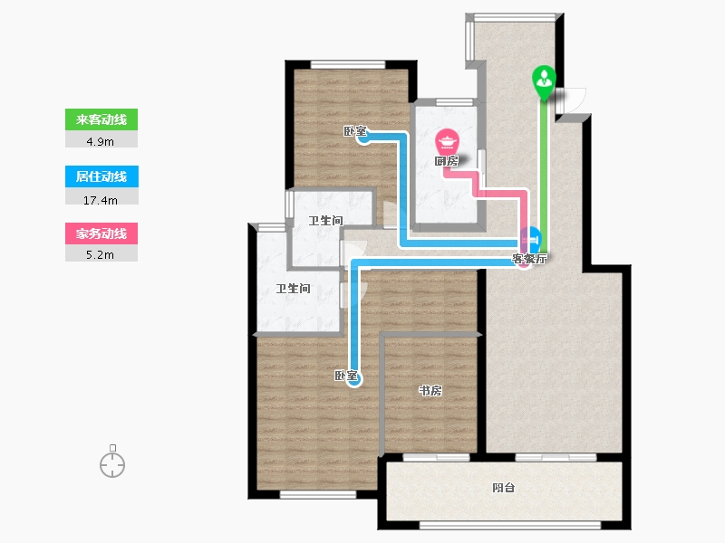 贵州省-安顺市-安投隐芸-126.07-户型库-动静线