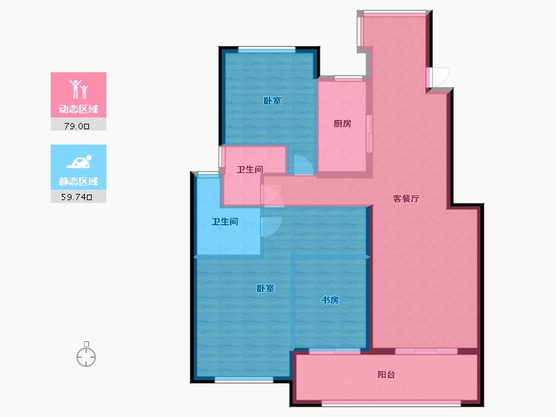 贵州省-安顺市-安投隐芸-126.07-户型库-动静分区