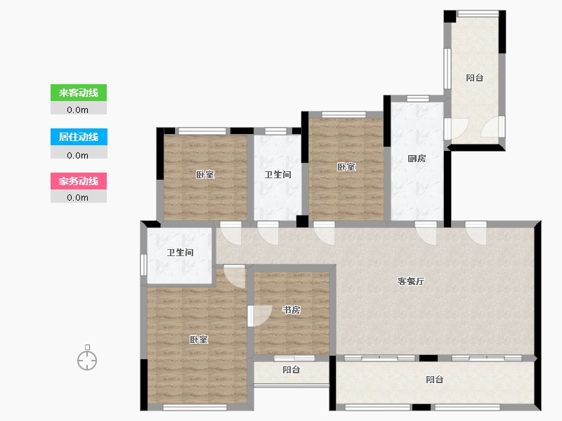 四川省-成都市-置信国色天乡鹭湖宫10区-128.73-户型库-动静线