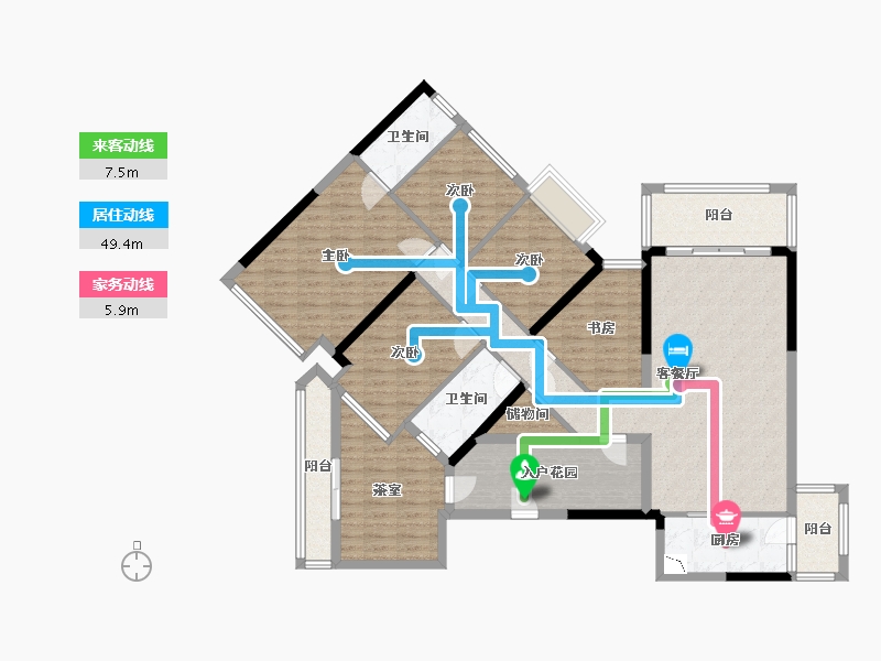 广西壮族自治区-贵港市-翰林世家二期-139.09-户型库-动静线