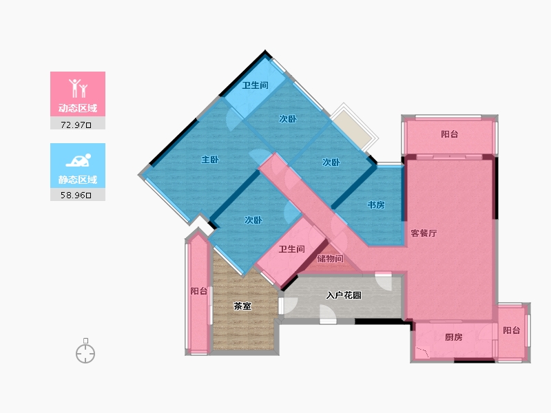 广西壮族自治区-贵港市-翰林世家二期-139.09-户型库-动静分区