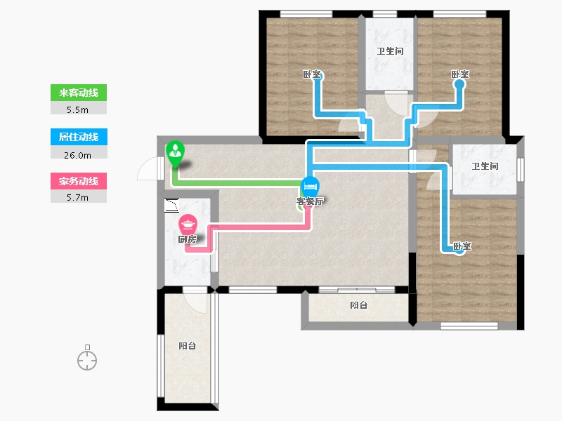 四川省-成都市-置信国色天乡鹭湖宫10区-97.86-户型库-动静线